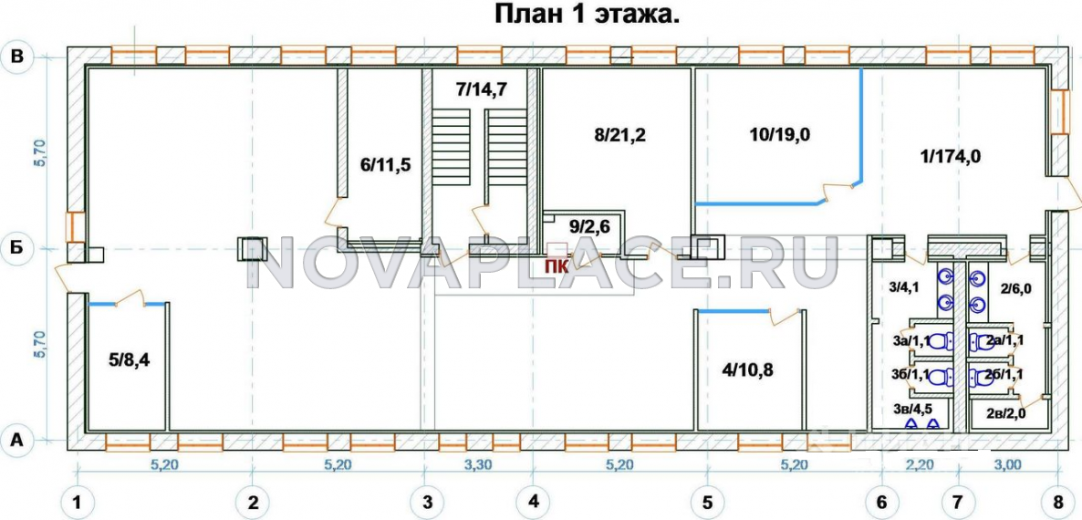 Аренда офиса в административном здании в Москве 283 м2