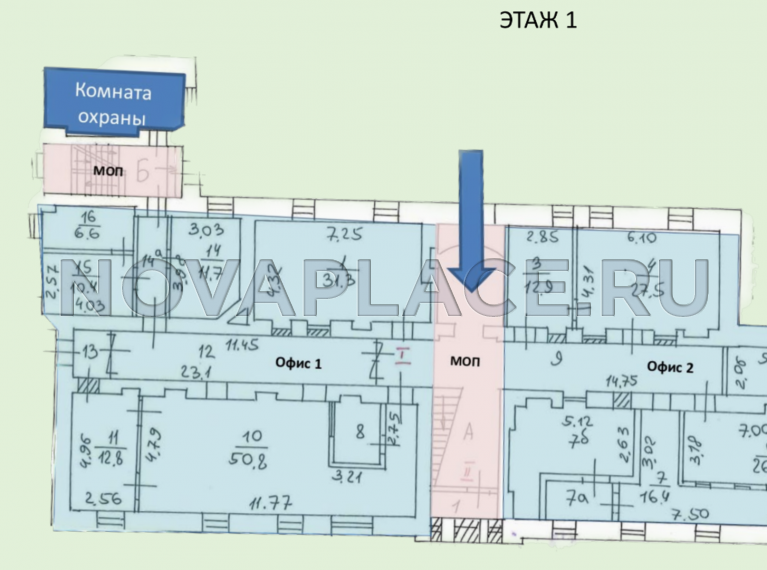 Аренда офиса в административном здании в Москве 150 м2