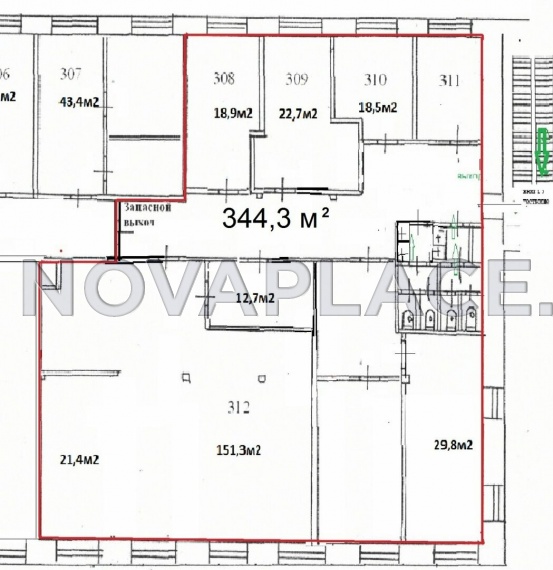 Аренда офиса c юридическим адресом 344 м2