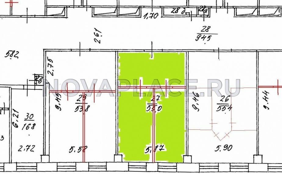 Аренда офиса в Москве 55 м2