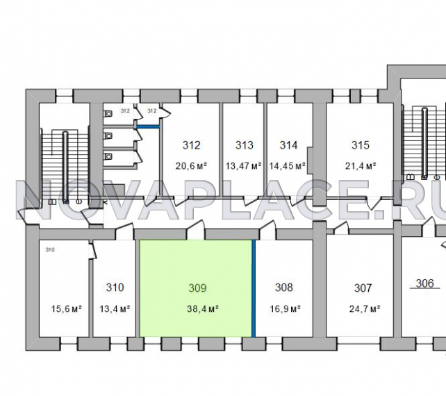 Аренда офиса в административном здании в Москве 38 м2