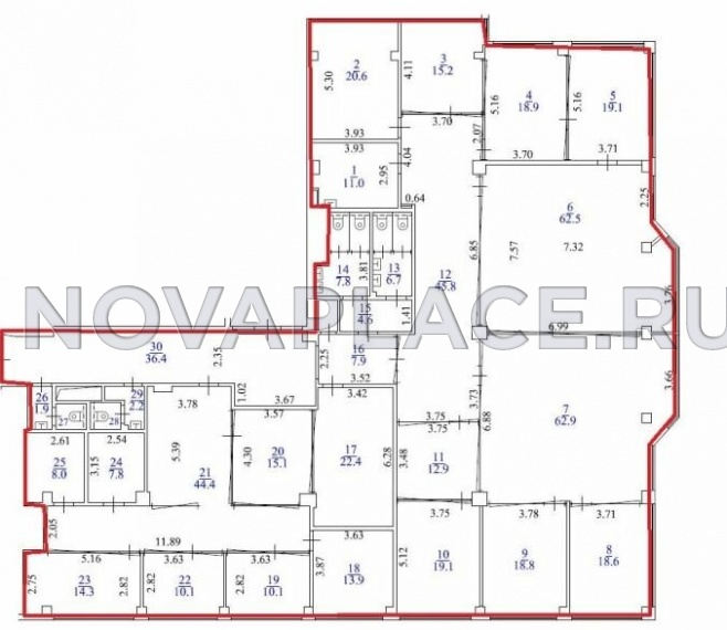 Аренда офиса в бизнес-центре в Москве 542 м2