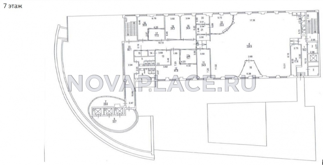 Аренда офиса в бизнес-центре в Москве 913 м2