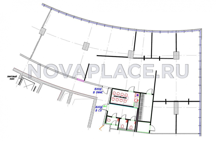 Аренда офиса в бизнес-центре в Москве 286 м2