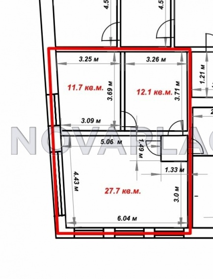 Аренда офиса в бизнес-центре в Москве 58 м2