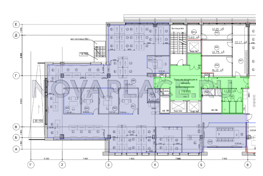 Аренда офиса в бизнес-центре в Москве 500 м2