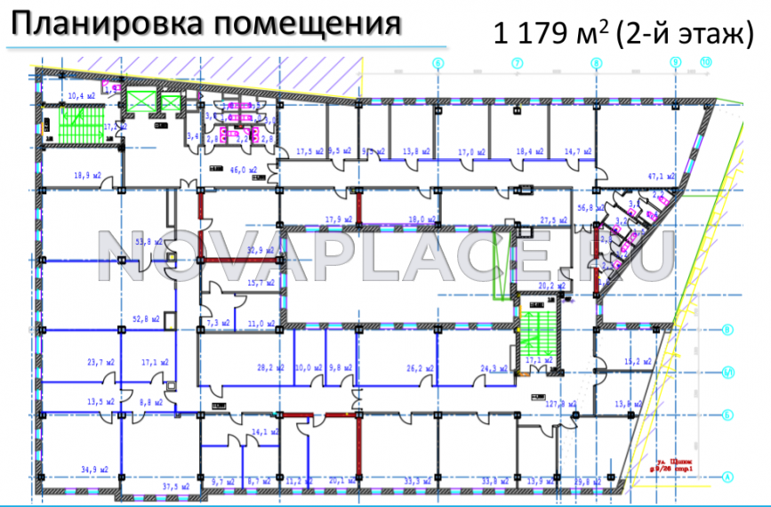 Аренда офиса в бизнес-центре в Москве 1179 м2
