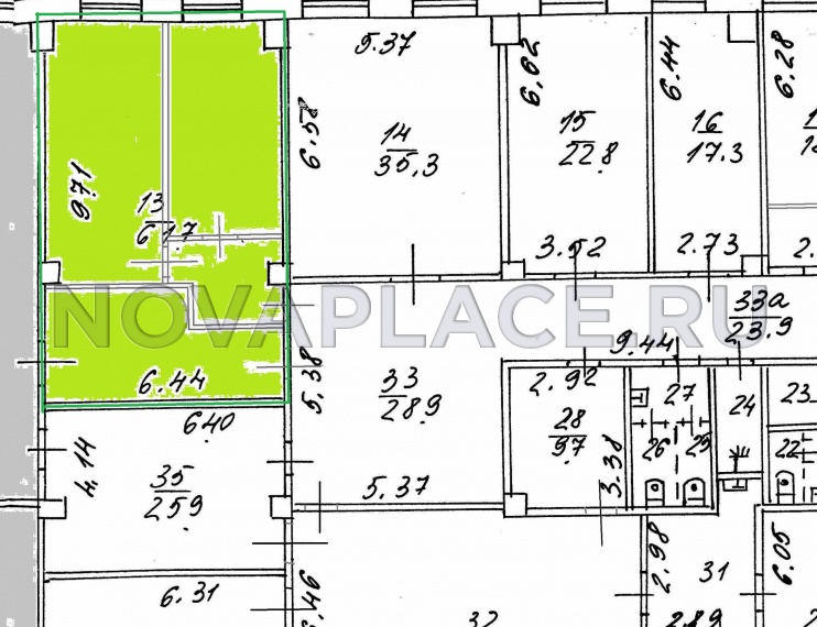 Аренда офиса в Москве 61 м2