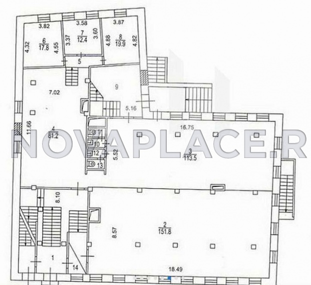 Аренда здания (ОСЗ) в Москве 1872 м2