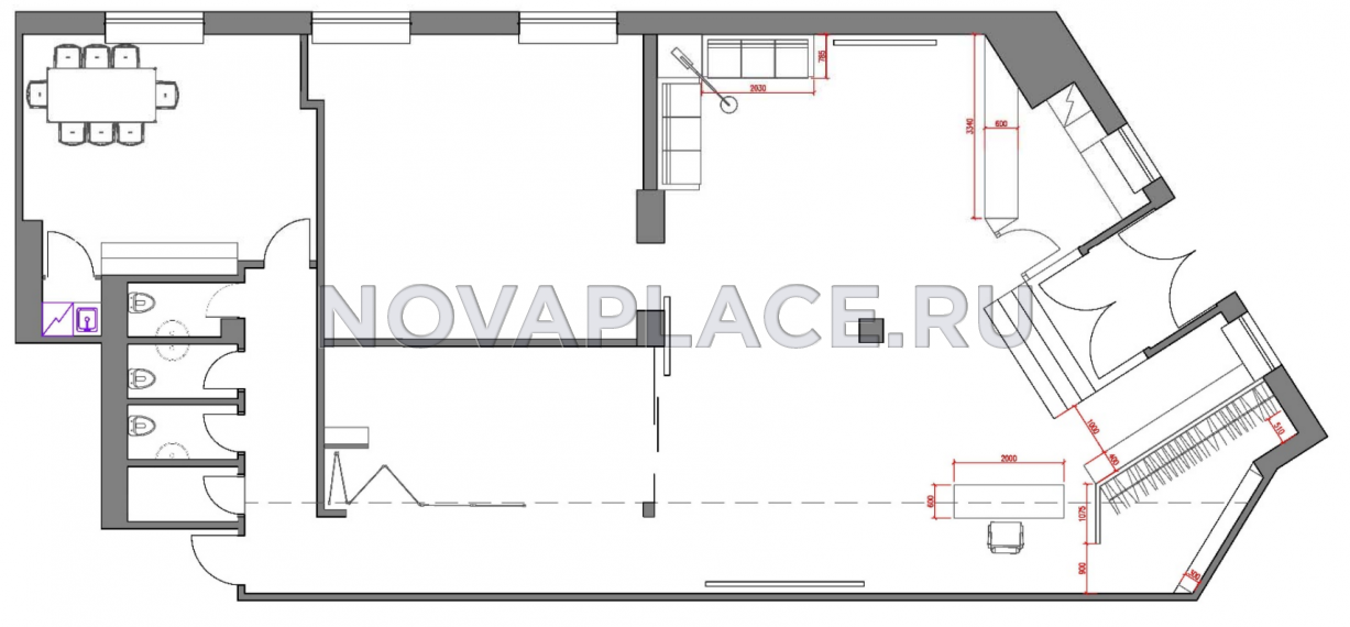 Аренда офиса в бизнес-центре в Москве 193 м2