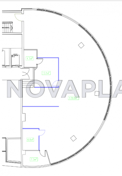 Аренда офиса в бизнес-центре в Москве 228 м2