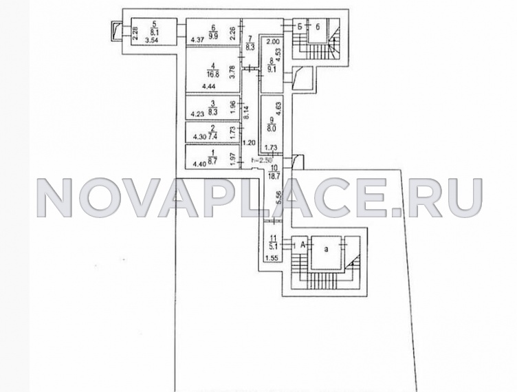 Продажа отдельно стоящего здания в Москве 1968 м2