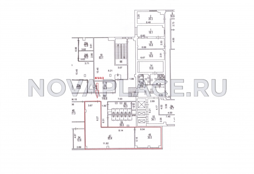 Аренда офиса в бизнес-центре в Москве 113 м2